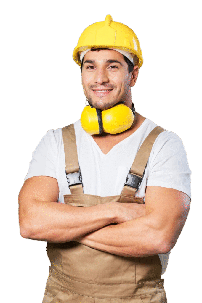 Trabajador con elementos de protección
